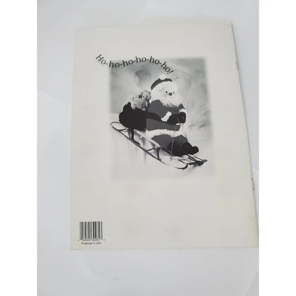 Vintage Jolly Santa Crochet Pattern House of White Birches 101112 36 Inch Santa